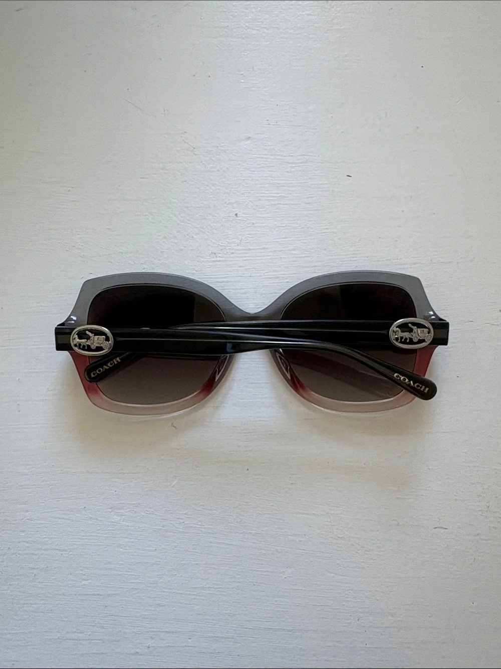 Coach Ombre Gray to Pink Women's Sunglasses